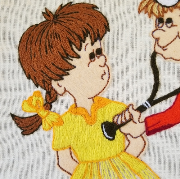 VTG 70s "My Son The Doctor" Embroidered Wall Art - Picture 3 of 16